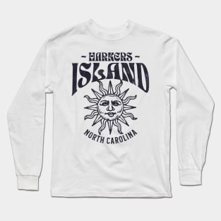 Harkers Island, NC Summertime Vacationing Watchful Sun Long Sleeve T-Shirt